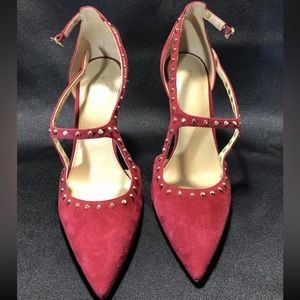 Michael Michael Kors Red Suede Studded Pumps 6.5M